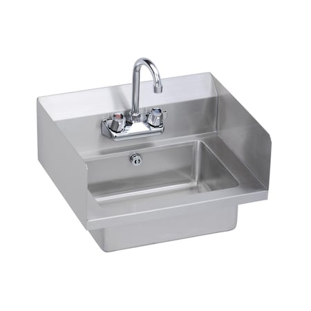 Elkay Economy Hand Sink Featuring Side Splash Guards Lever Waste Overflow Valve And P-Trap 18 Lx14.5 Wx11H EHS-18-SDXX
